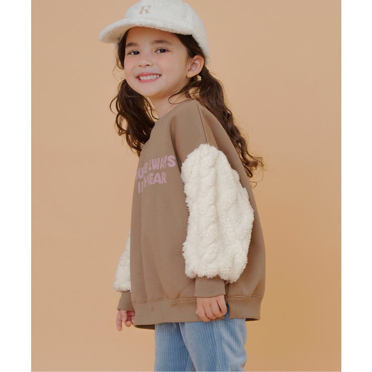 袖ジャガードファーフリース切替トレーナー | F.O.Online Store | 詳細画像1 