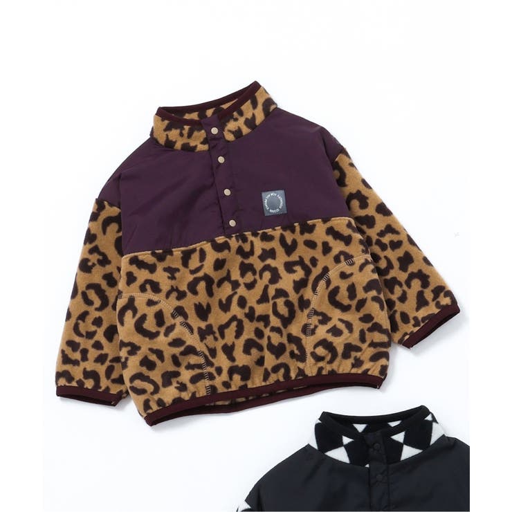 ベージュ | 総柄フリーススナッププルオーバー(セットアップ可) | F.O.Online Store