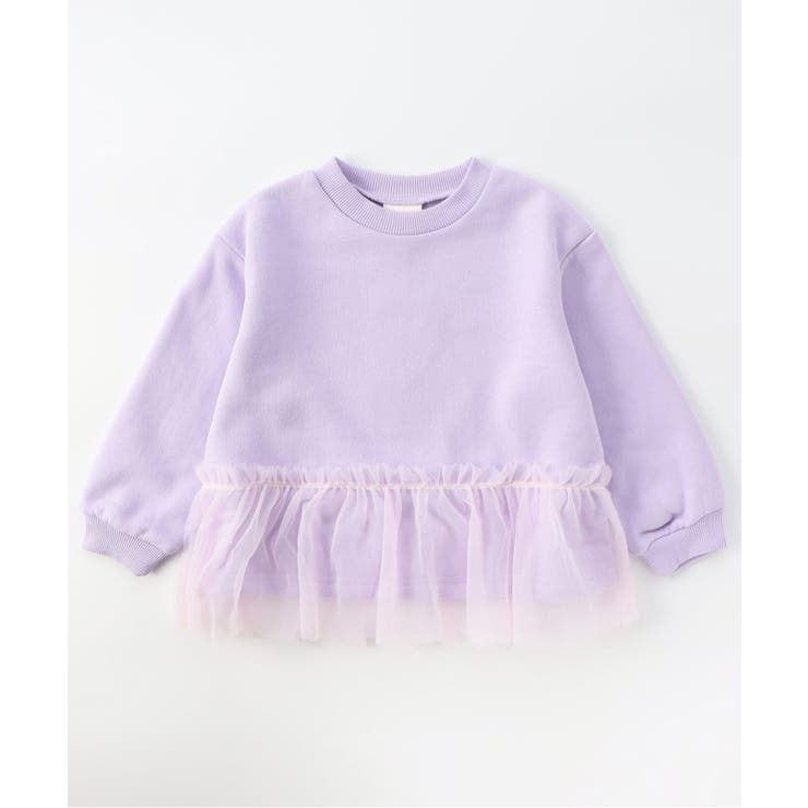 ラベンダー | WEB限定  あったか裏起毛 裾チュールトレーナー | F.O.Online Store