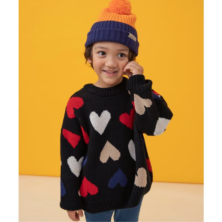 ブラック | 【リンク】総柄バリエーションニット | F.O.Online Store