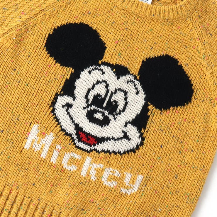 ディズニーキャラクター セーター ミッキーマウス刺繍ニットセーター