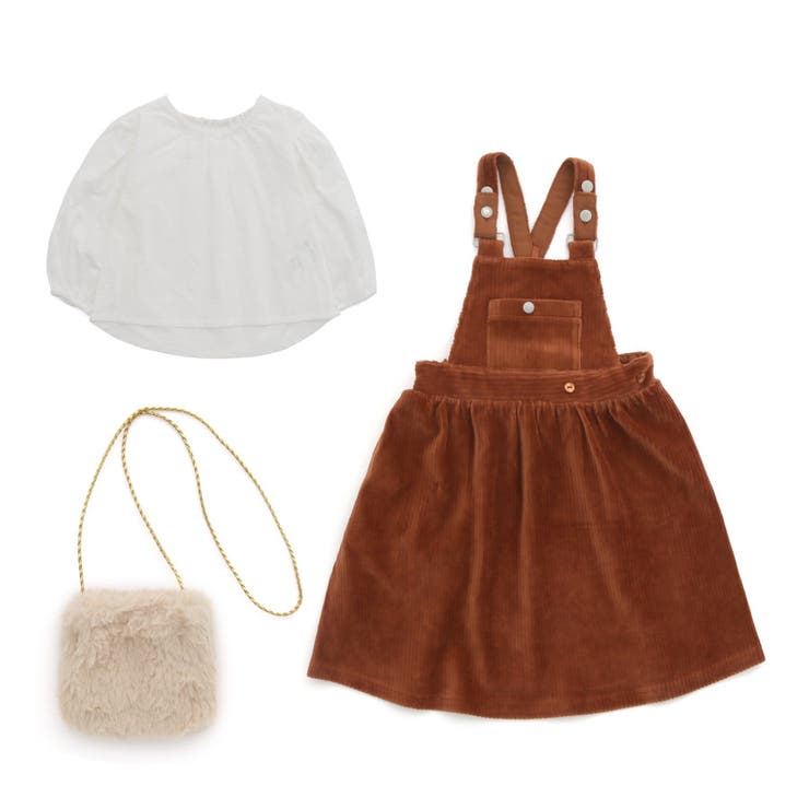 ポシェット付ジャンパースカートset[品番：FOKK0007197]｜F.O.Online