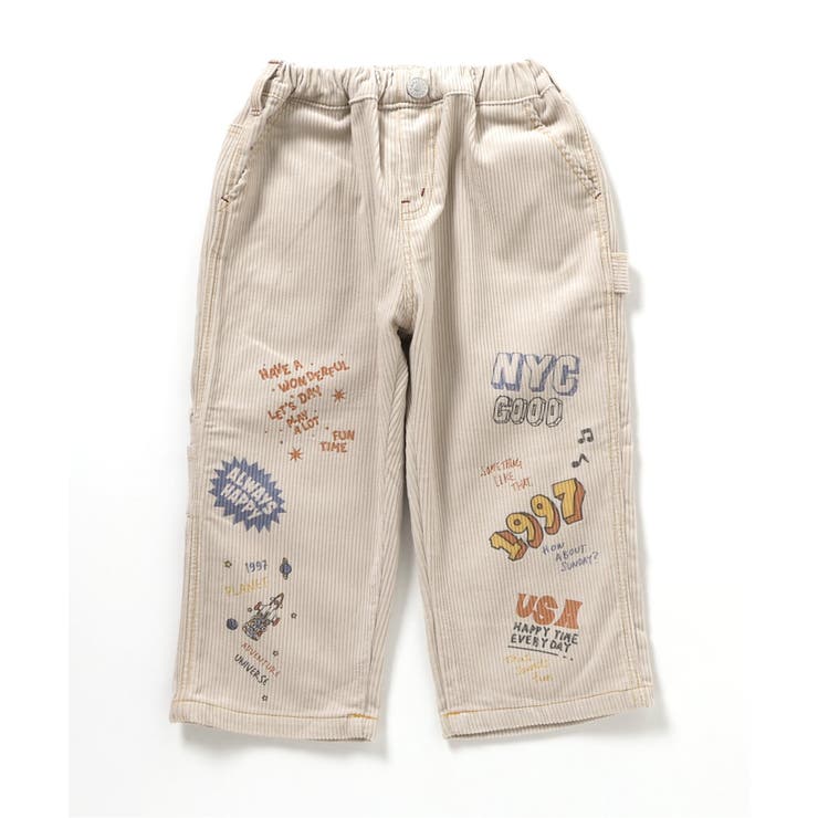 アイボリー | POPイラストコーデュロイパンツ  10分丈 | F.O.Online Store