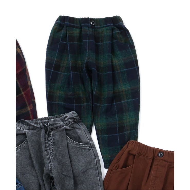 グリーン | あったか裏起毛ワイドタックパンツ  10分丈 | F.O.Online Store