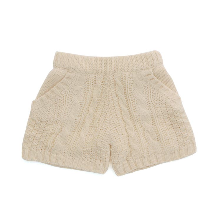 ケーブルニットショートパンツ ショート丈 ショート丈[品番