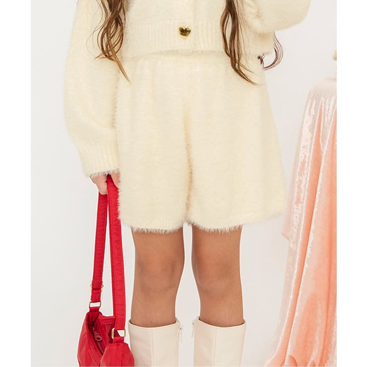 オフホワイト | シャギーニットフレアパンツ  ショート丈 | F.O.Online Store