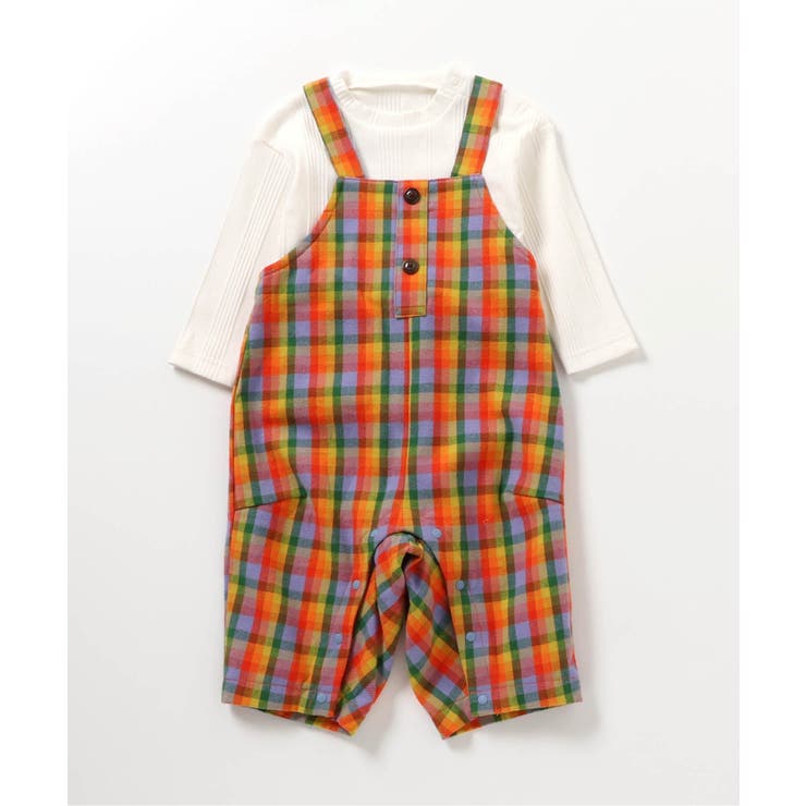 【リンク】2Pセットチェックベビーサロペ | F.O.Online Store | 詳細画像2 