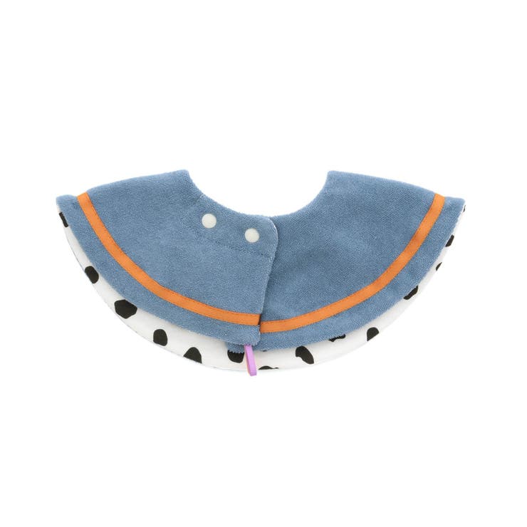 ★ミント刺繍×三角グレー★ リバーシブル　スタイ FUN!FAN!アニマル】刺繍リバーシブルスタイ[品番：FOKK0017979]｜F.O.