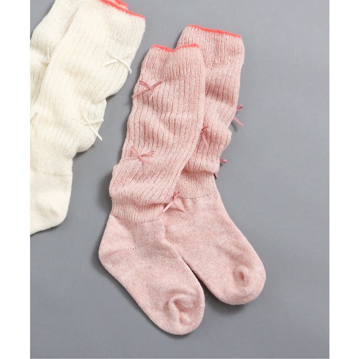 ピンク | リボンくしゅくしゅソックス | F.O.Online Store