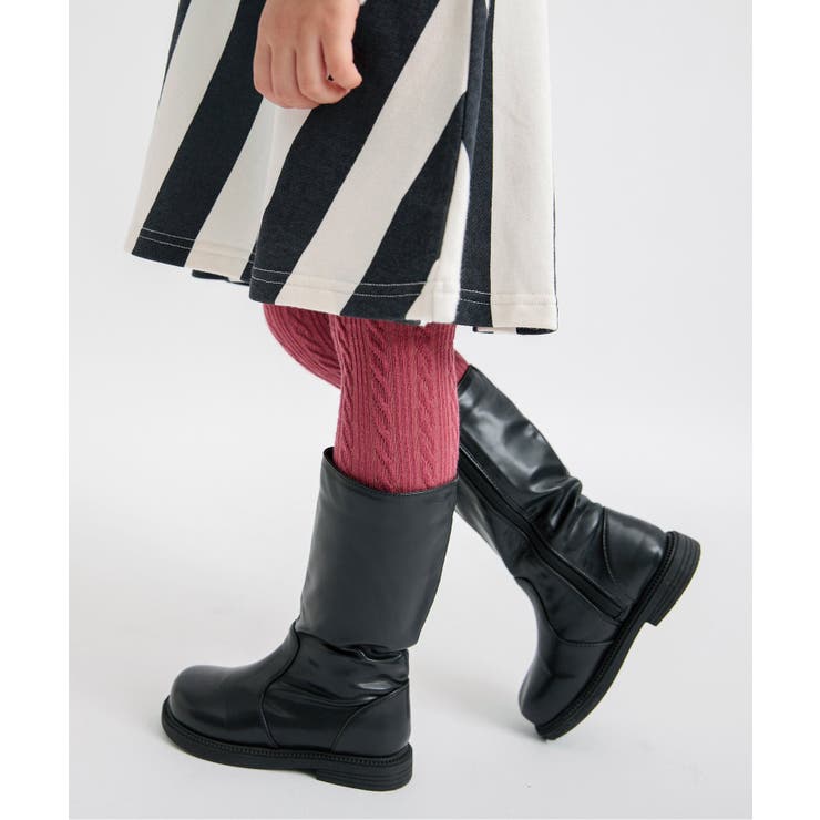 ローズピンク | ケーブル編みタイツ | F.O.Online Store