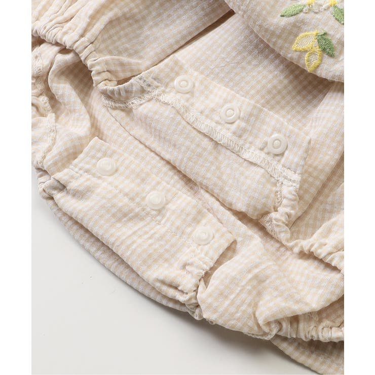 フルーツ刺しゅうシャーリングデザインカバーオール | F.O.Online Store | 詳細画像11 