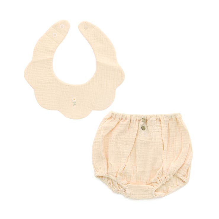 アイボリー | premier ダブルガーゼスカラップミニスタイ＆ブルマ | F.O.Online Store