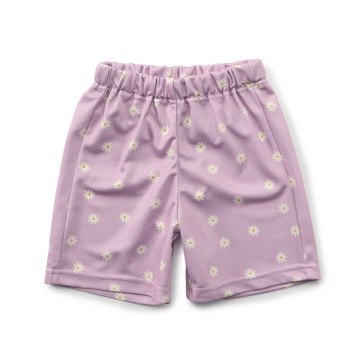 ラベンダー | サラッと履ける総柄メッシュハーフパンツ  5分丈 | F.O.Online Store