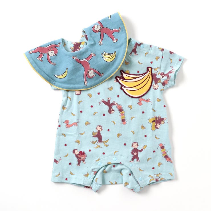 おさるのジョージ スタイ/ロンパスセット[品番：FOKK0014934