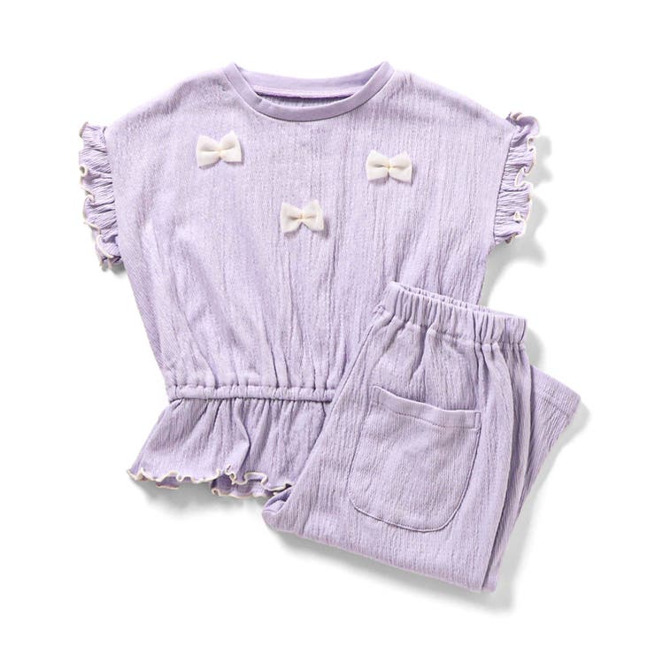 ラベンダー | ポケット付きリボンモチーフパジャマ | F.O.Online Store