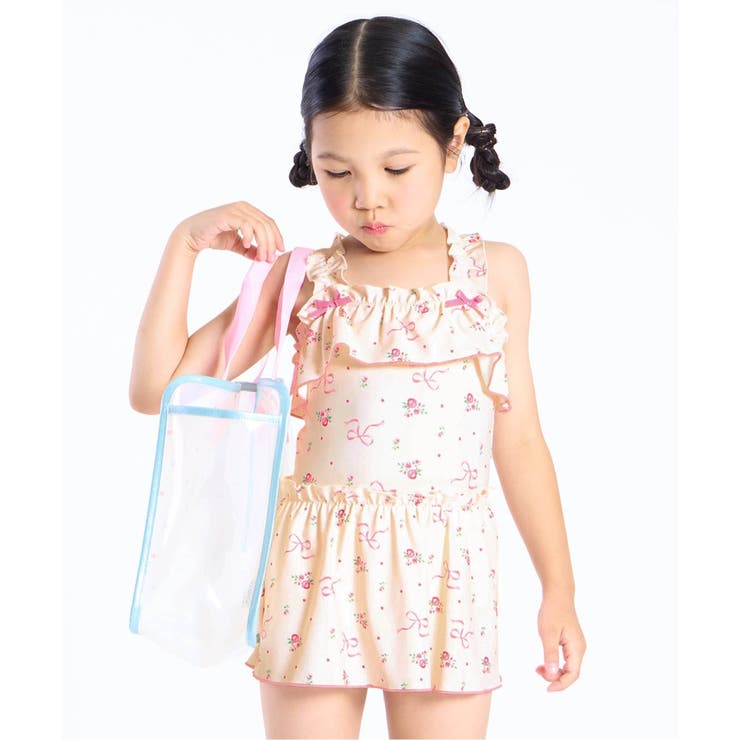 ピンク | リボン小花総柄ワンピース水着 | F.O.Online Store