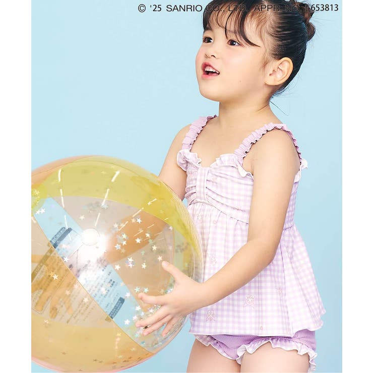 マイメロ クロミ ギンガムリボンセパレート水着[品番 マイメロ クロミ ギンガムリボンセパレート水着[品番
