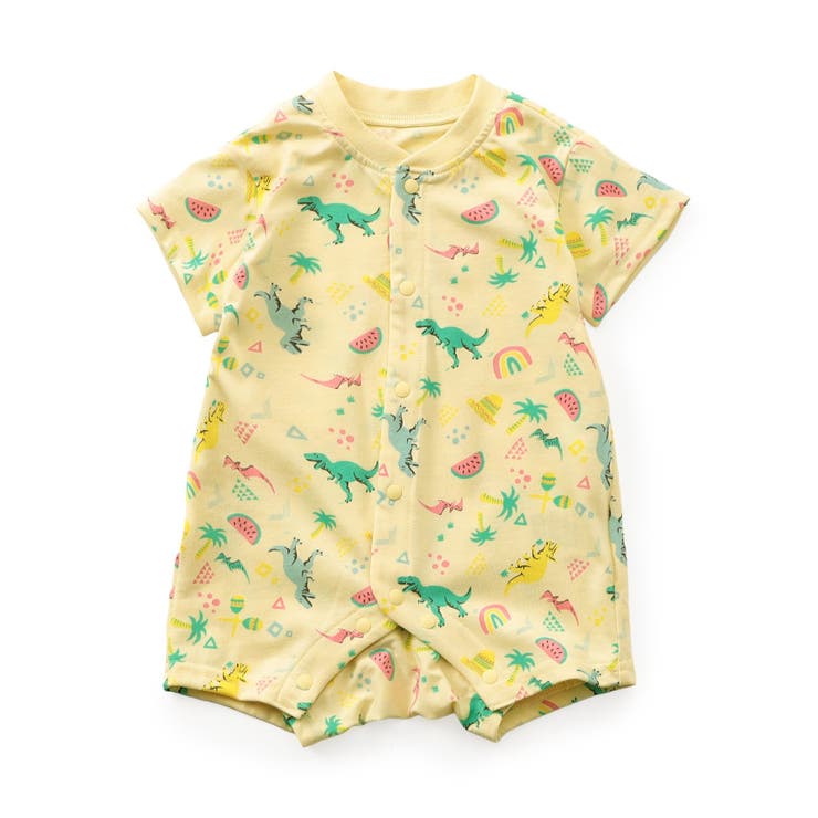 アイボリー | 【リンク】総柄ひんやりロンパスB 吸水速乾 接触冷感 | F.O.Online Store