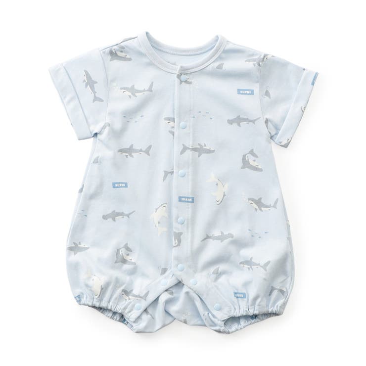 サックス | 【リンク】総柄ひんやりロンパスA 吸水速乾 接触冷感 | F.O.Online Store