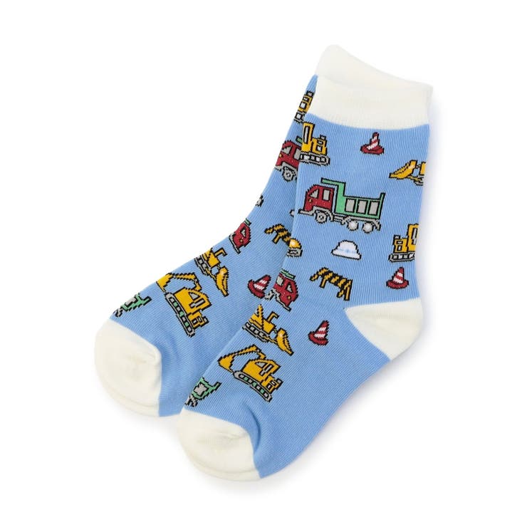 ブルー | はたらくくるま柄ソックス | F.O.Online Store