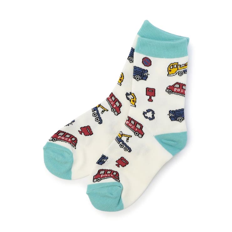 オフホワイト | はたらくくるま柄ソックス | F.O.Online Store