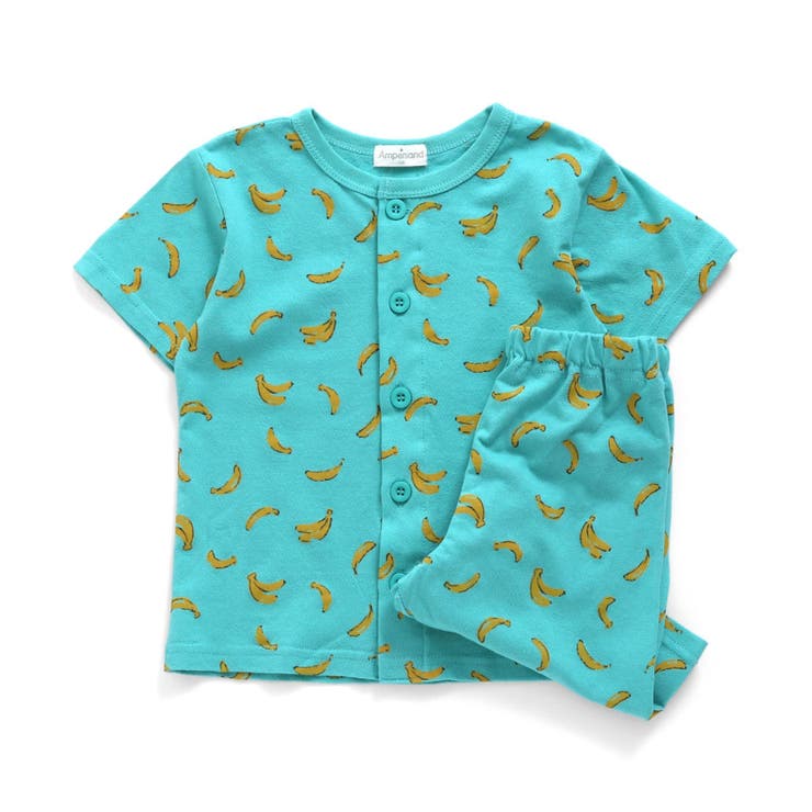 ターコイズブルー | 男児前開き総柄パジャマ(バナナ柄) | F.O.Online Store