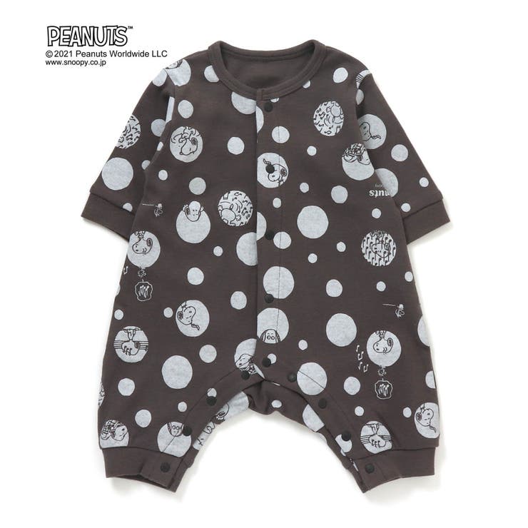 Peanuts ピーナッツ 前開きモノトーン総柄カバーオール 品番 Fokk F O Online Store エフオーオンラインストア のキッズファッション通販 Shoplist ショップリスト