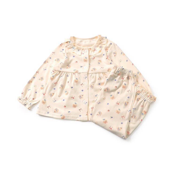 アイボリー | 【リンク】カップケーキ柄フリルスムースパジャマ | F.O.Online Store