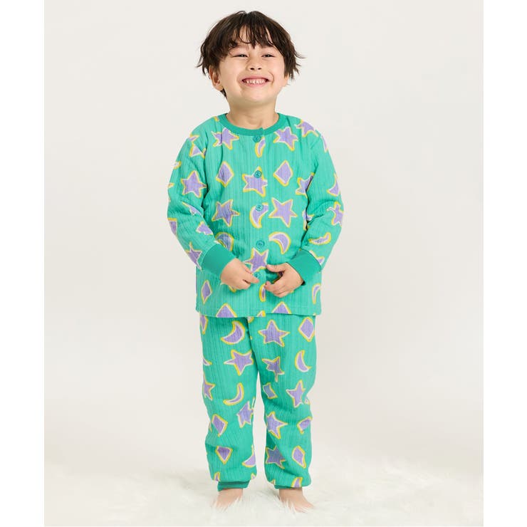 グリーン | 【リンク】前あきわくわくニットキルトパジャマ | F.O.Online Store