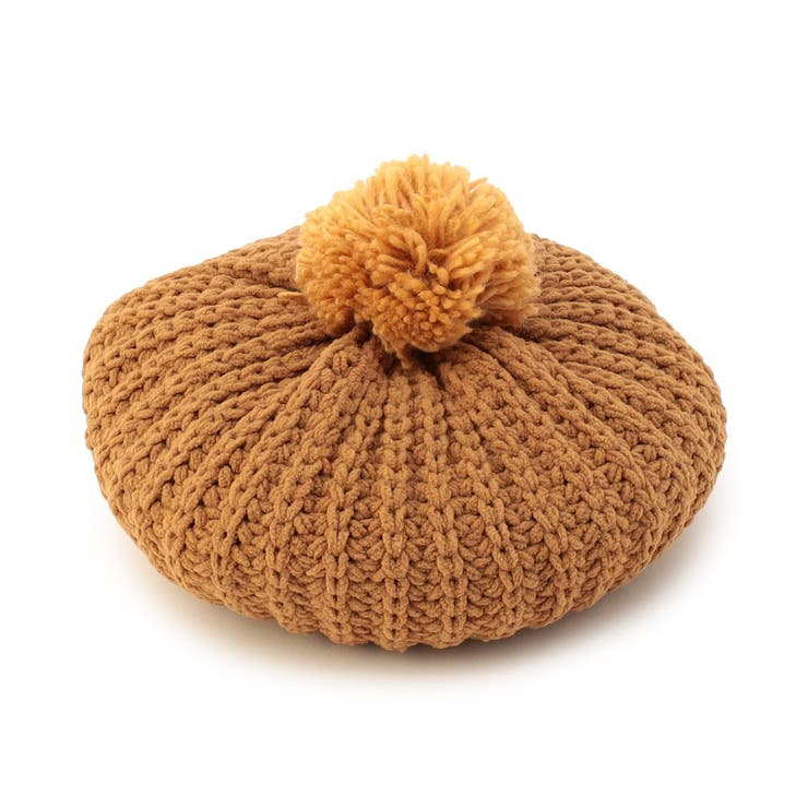 キャメル | 梵天付きモールニットベレー帽 | F.O.Online Store