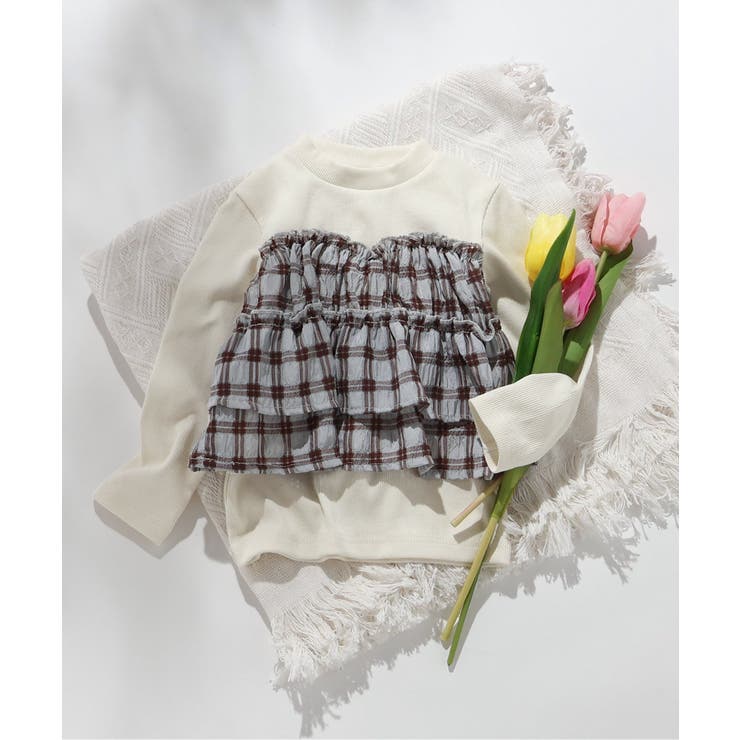 WEB限定 シアーチェックドッキングトップス | F.O.Online Store | 詳細画像1 