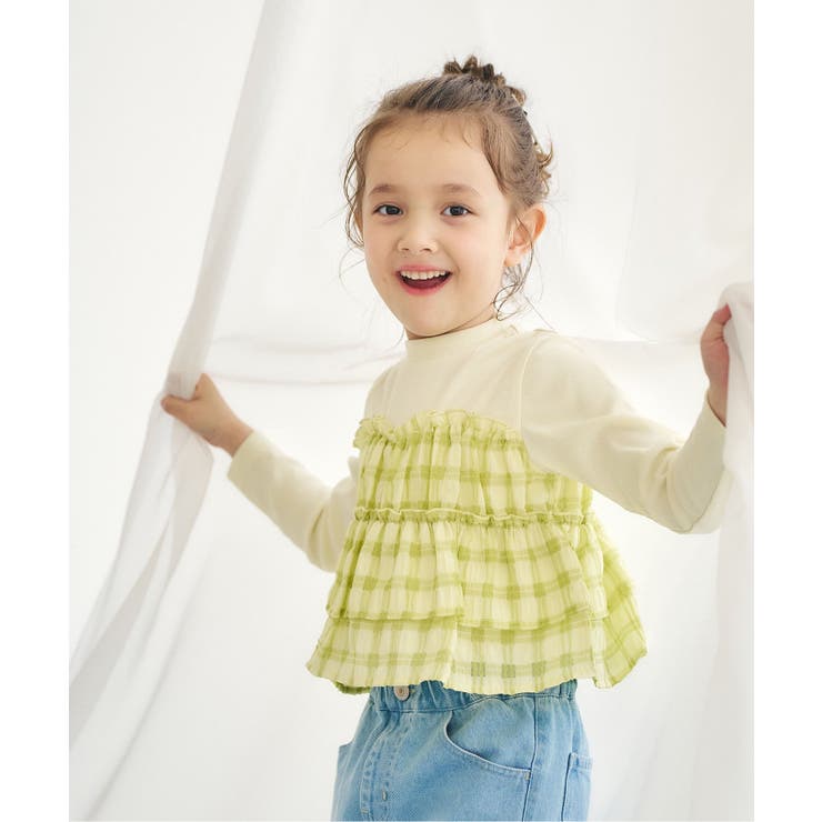 クリーム | WEB限定 シアーチェックドッキングトップス | F.O.Online Store