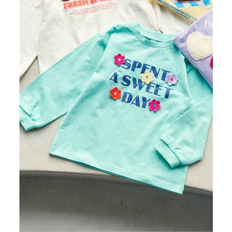 ミント | バラエティかぎ針モチーフTシャツ | F.O.Online Store