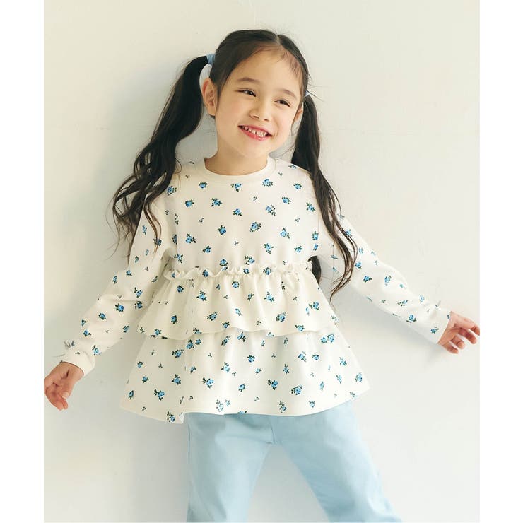 花柄 | 袖リボンティアードペプラムトップス | F.O.Online Store