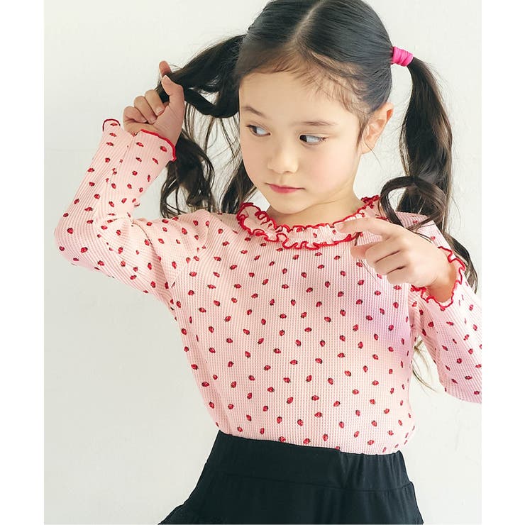 ピンク | WEB限定 衿フリルワッフルメローTシャツ | F.O.Online Store