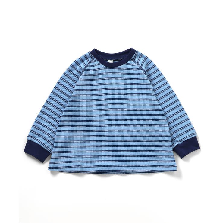ブルー | ワッフルボーダーTシャツ | F.O.Online Store