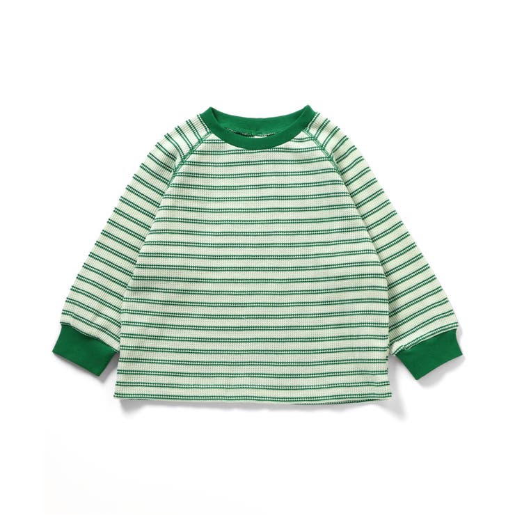 グリーン | ワッフルボーダーTシャツ | F.O.Online Store