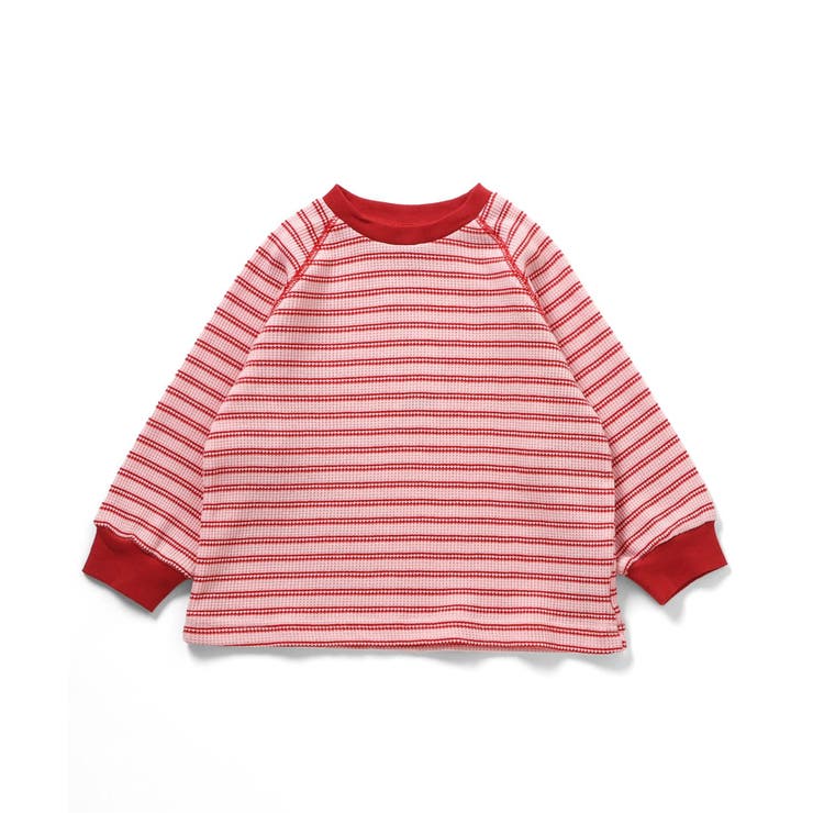 レッド | ワッフルボーダーTシャツ | F.O.Online Store