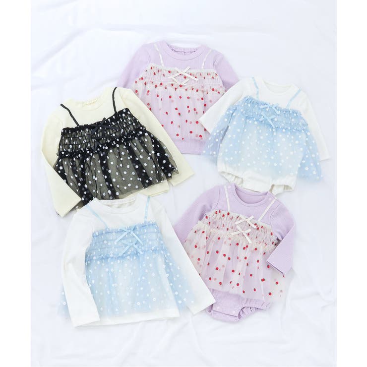 【リンク】いちご・花柄チュールドッキングトップス | F.O.Online Store | 詳細画像24 