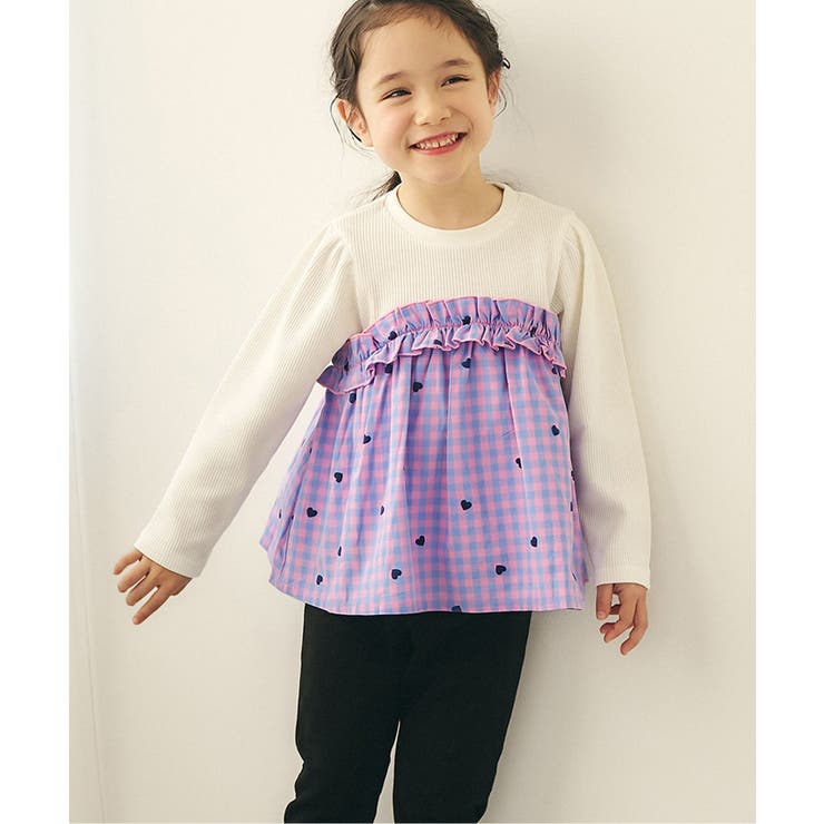 チェック柄 | ワッフルフリルドッキングトップス | F.O.Online Store