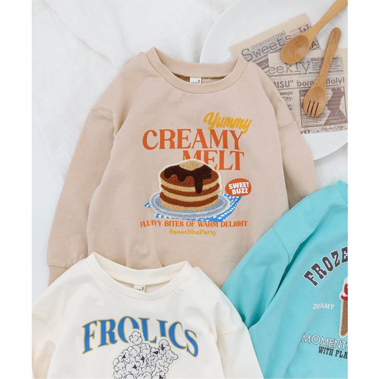 ベージュ | アソートモチーフサガラワッペンTシャツ | F.O.Online Store