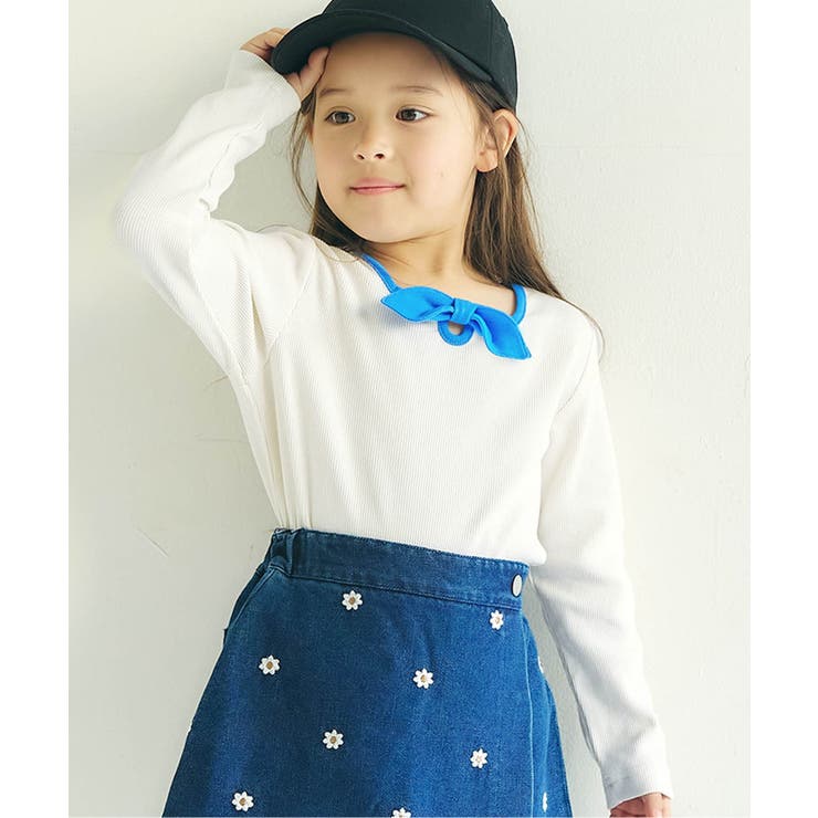 アイボリー | 【前後2WAY/リンク】リボンリブTシャツ | F.O.Online Store