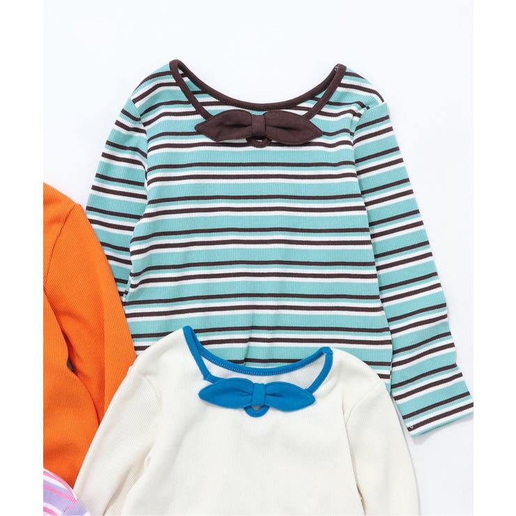 ミント | 【前後2WAY/リンク】リボンリブTシャツ | F.O.Online Store