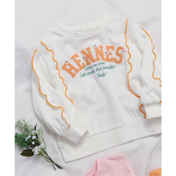 オフホワイト | WEB限定  刺繍カレッジロゴメロウトレーナー | F.O.Online Store