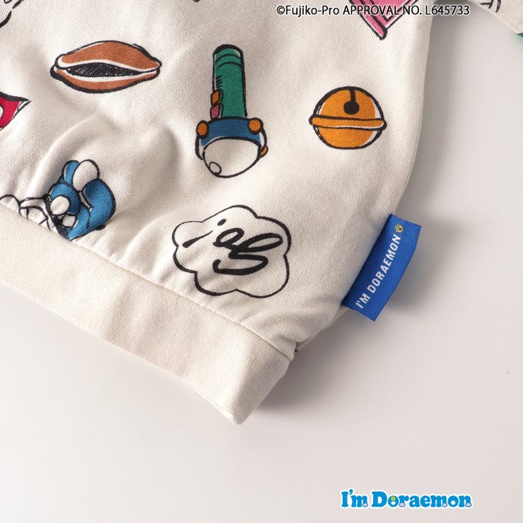 I'm Doraemon お昼寝のび太＆ひみつ道具柄トレーナー[品番