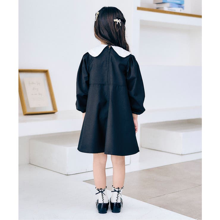 フリル衿フレアワンピース_アプレレクールマシェリ[品番：FOKK0021383