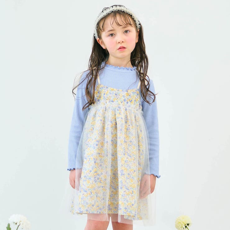 フラワーチュールドッキングワンピース＿アプレレクールマシェリ[品番