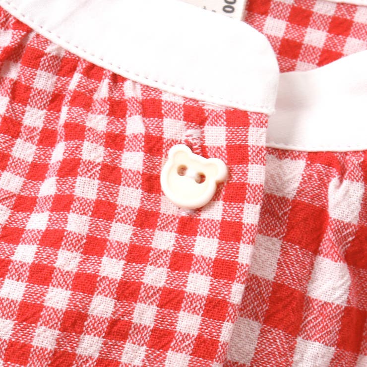 tiny bear モチーフ刺繍シャツワンピース[品番：FOKK0015146]｜F.O.