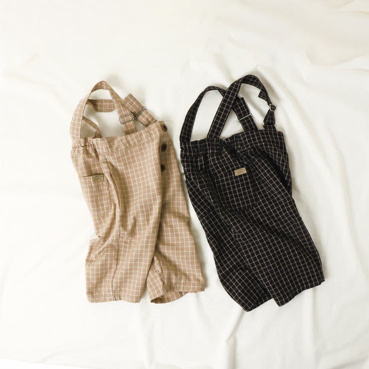 【期間限定価格】fofofofa GREEN CHECK サロペット fofofofa GREEN CHECK サロペット