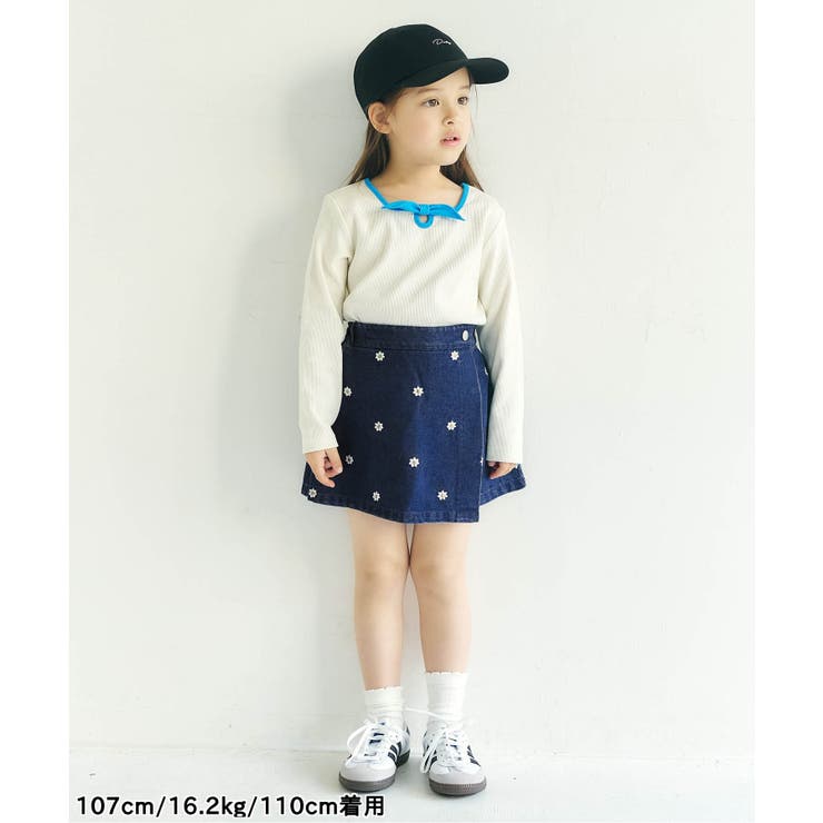 ハート・デイジー刺繍ラップキュロット  ショート丈 | F.O.Online Store | 詳細画像4 